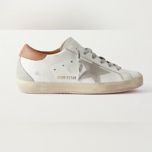 GOLDEN GOOSE Super-Star suede-trimmed distressed leather sneakers